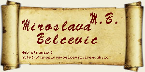 Miroslava Belčević vizit kartica